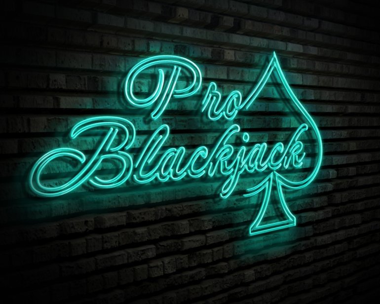 Неоновая вывеска Pro BlackJack