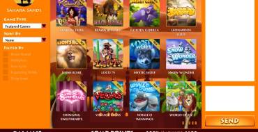 Sahara Sands casino: Игры