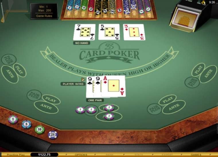 Слот 3 Card Poker Gold  играть бесплатно