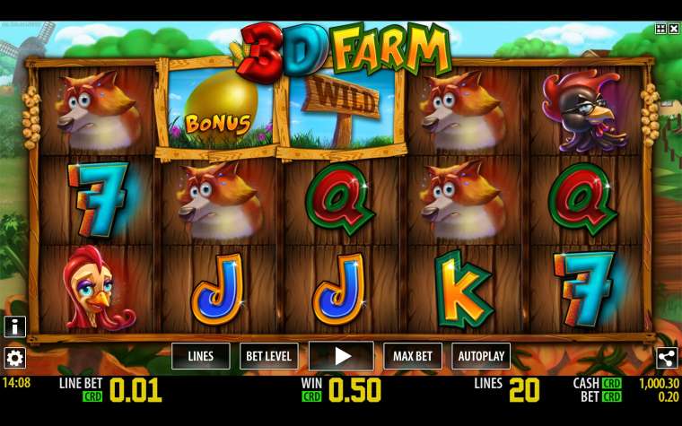 Слот 3D Farm играть бесплатно