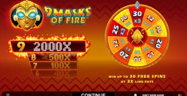 9 Masks of Fire: Игровой автомат 9 Masks of Fire