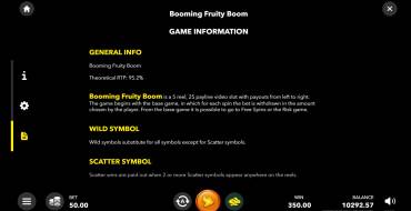 Booming Fruity Boom: Правила