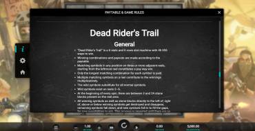 Dead Riders Trail: Правила