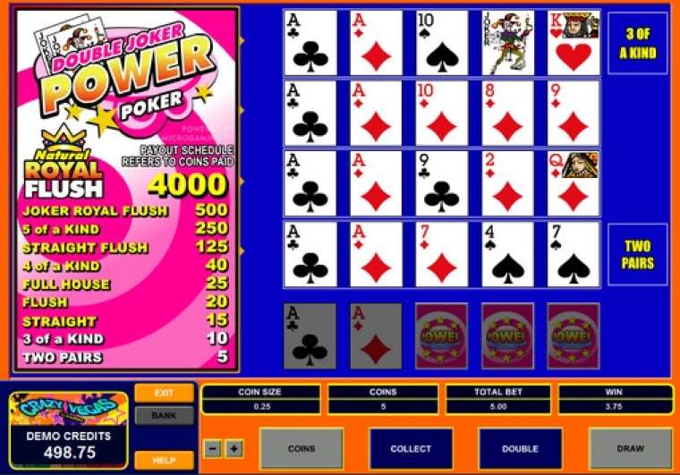 Слот Double Joker Power Poker играть бесплатно