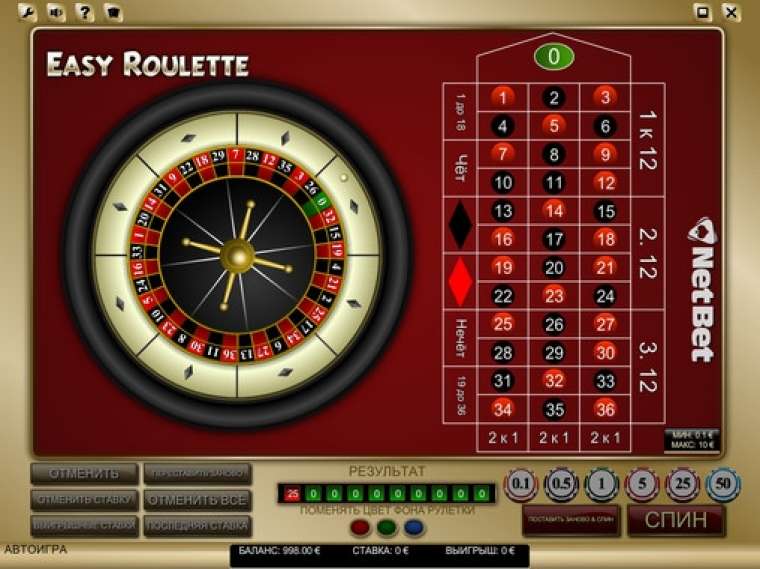 Слот Easy Roulette играть бесплатно