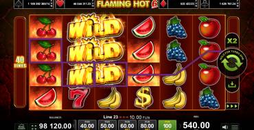 Flaming Hot 6 Reels: Выигрыши