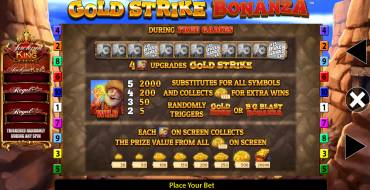 Gold Strike Bonanza Jackpot King: Фриспины и/или респины