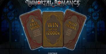 Immortal Romance Remastered: Игровой автомат