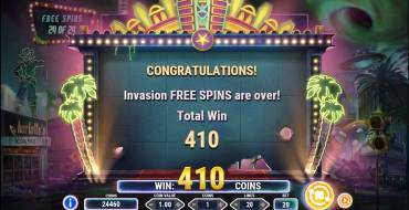 Invading Vegas: Выигрыши