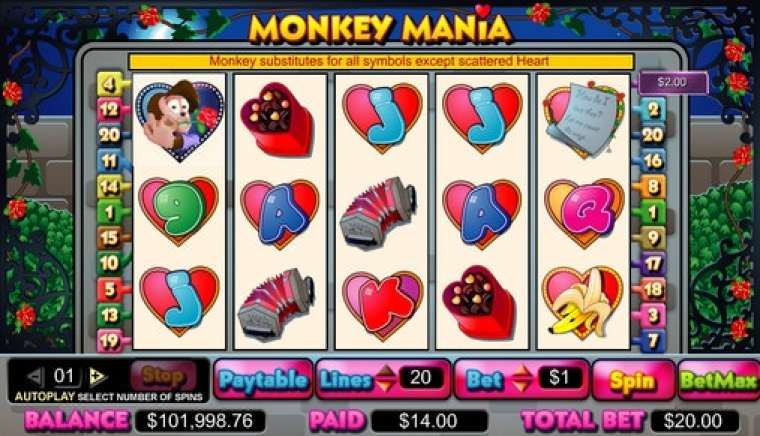 Онлайн слот Monkey Mania играть