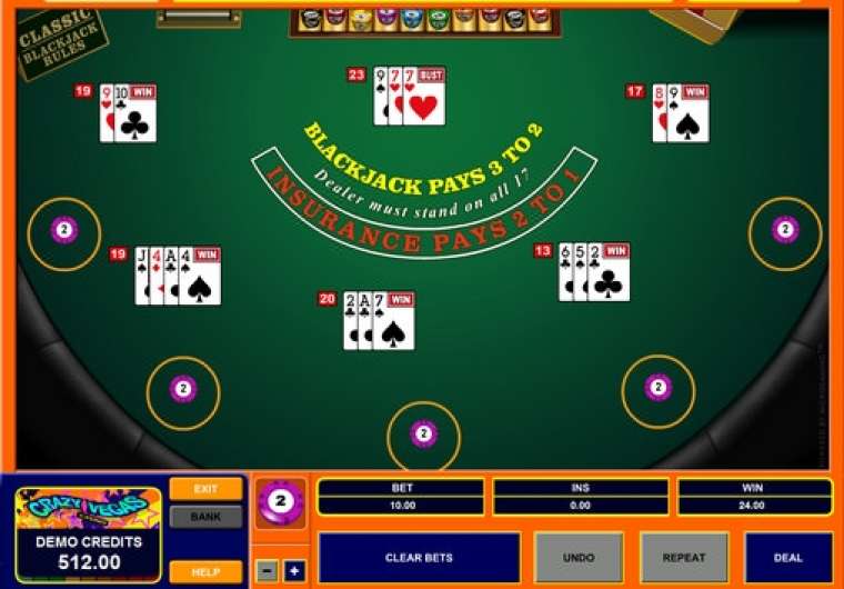 Слот Multihand Classic Blackjack играть бесплатно