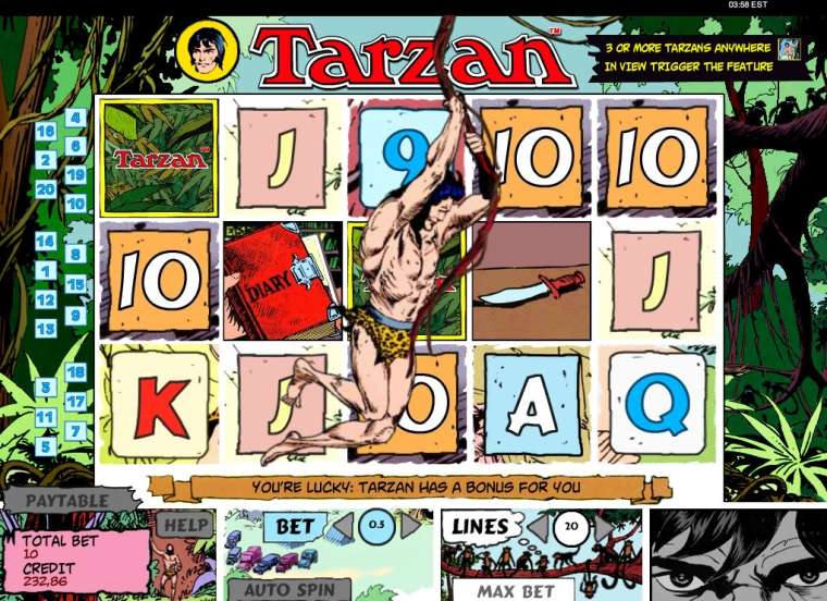 Слот Tarzan играть бесплатно