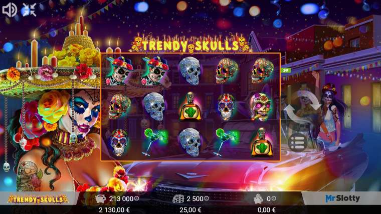 Онлайн слот Trendy Skulls играть