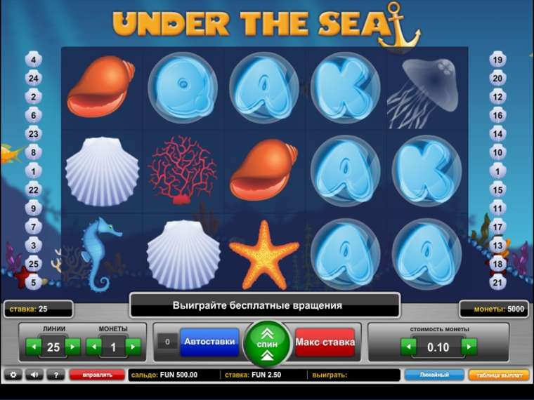 Онлайн слот Under the Sea играть