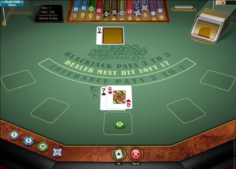 Слот Vegas Single Deck Blackjack Gold играть бесплатно