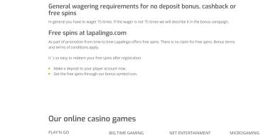 20 Free Spins on First Deposit at Lapalingo Casino: free spins at lapalingo